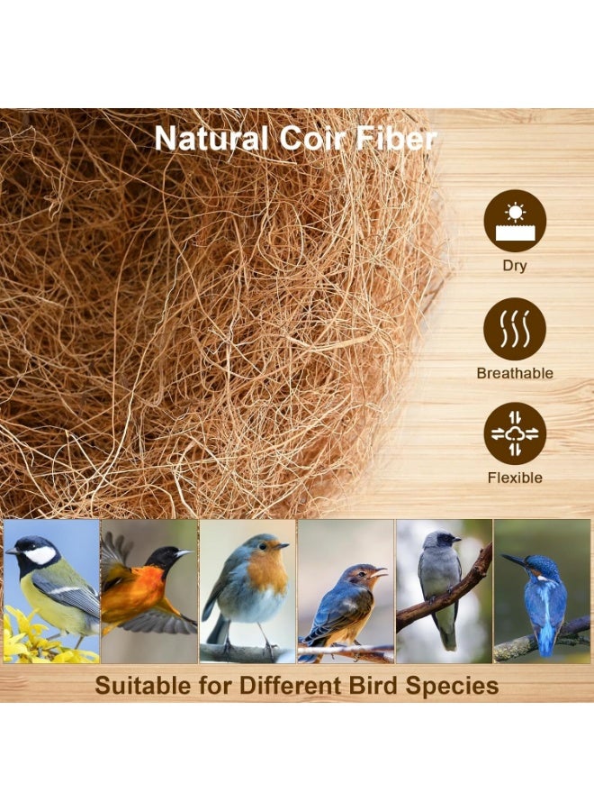 Coconut Fiber for Bird Nest 250G,Canary Nesting Material Coconut Bird Nest Finch Coconut Fiber Loose Bedding Substrate for Laying Eggs,Resting Materials for Birds, Hummingbird Parakeet - Image 3